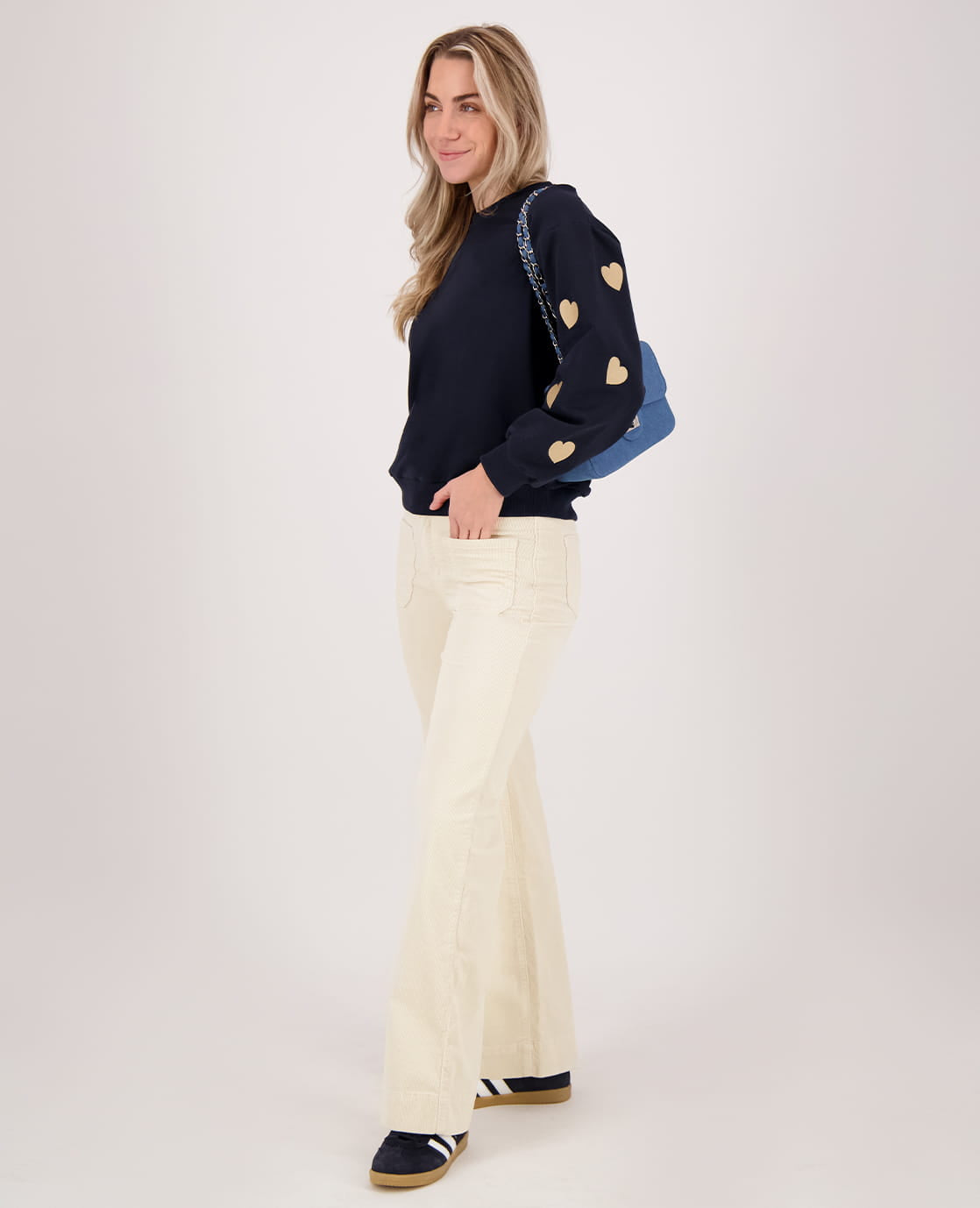 Je m'appelle Broeken Pant Colette Corduroy Stretch | Ecru Denim