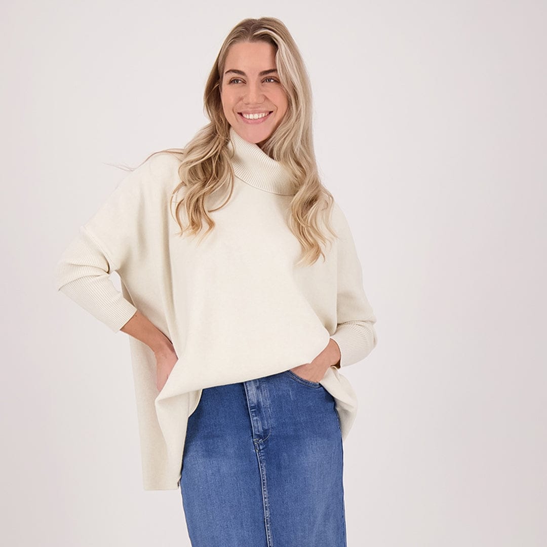 Je m'appelle Tops Soft Beige / One Size Pull Colle | Soft Beige