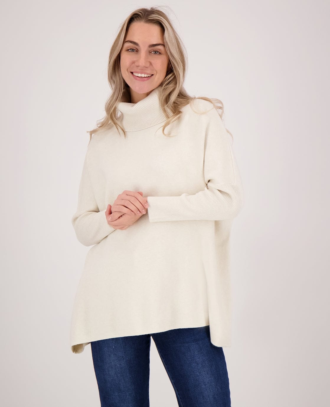 Je m'appelle Tops Soft Beige / One Size Pull Colle | Soft Beige