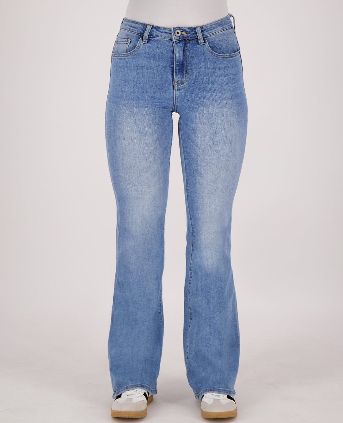 Je m'appelle Broeken Medium Denim / XS Pant Flare Superstretch Denim | Medium Denim