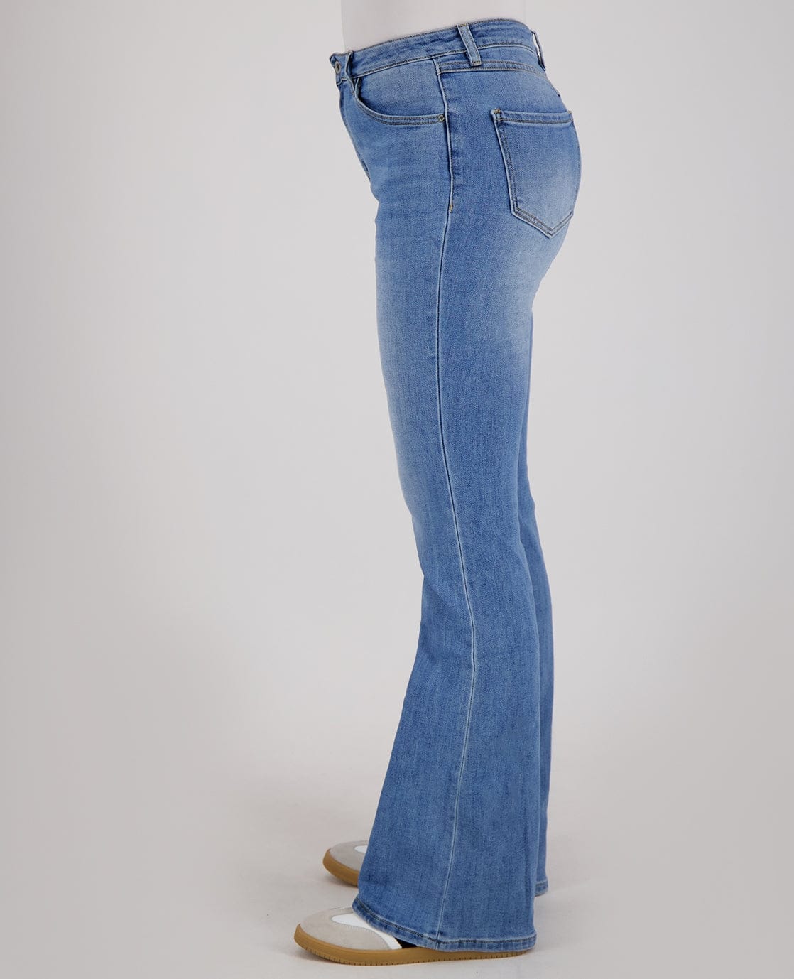 Je m'appelle Broeken Pant Flare Superstretch Denim | Medium Denim