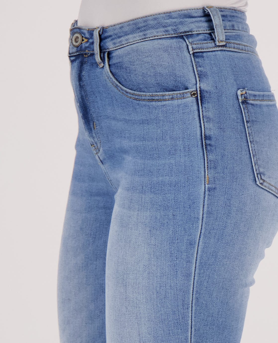 Je m'appelle Broeken Pant Flare Superstretch Denim | Medium Denim