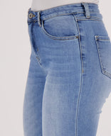 Je m'appelle Broeken Pant Flare Superstretch Denim | Medium Denim