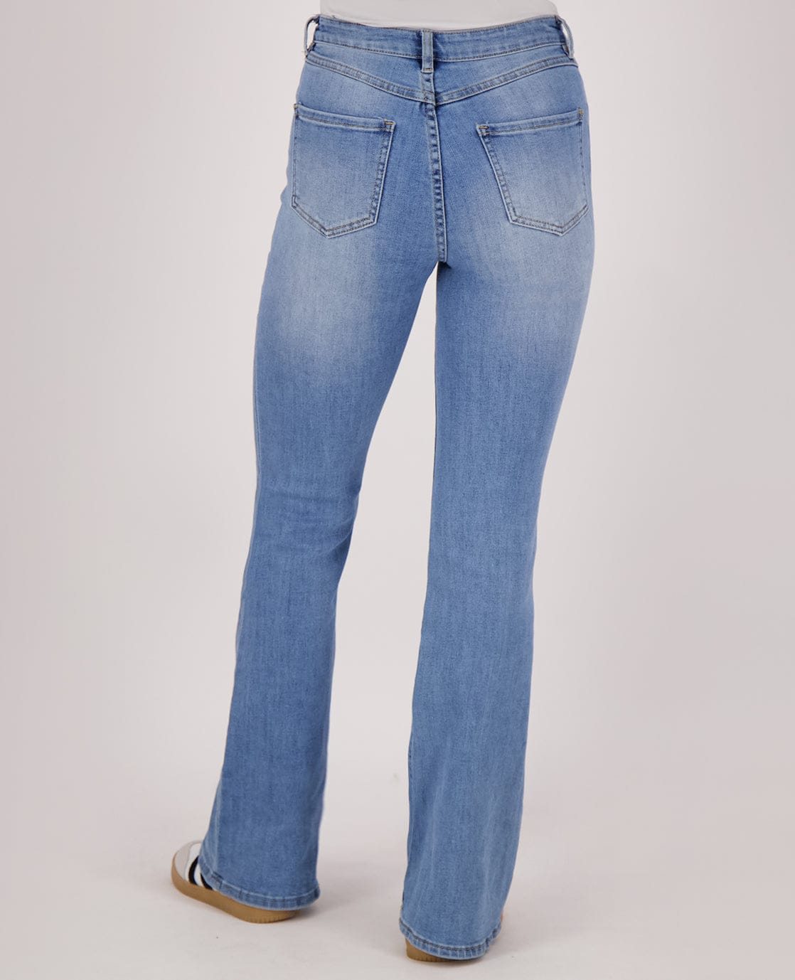 Je m'appelle Broeken Pant Flare Superstretch Denim | Medium Denim