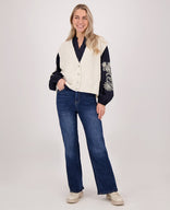 Je m'appelle Broeken Pant Straight Superstretch Denim | Dark Denim