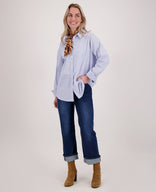 Je m'appelle Broeken Pant Straight Superstretch Denim | Dark Denim