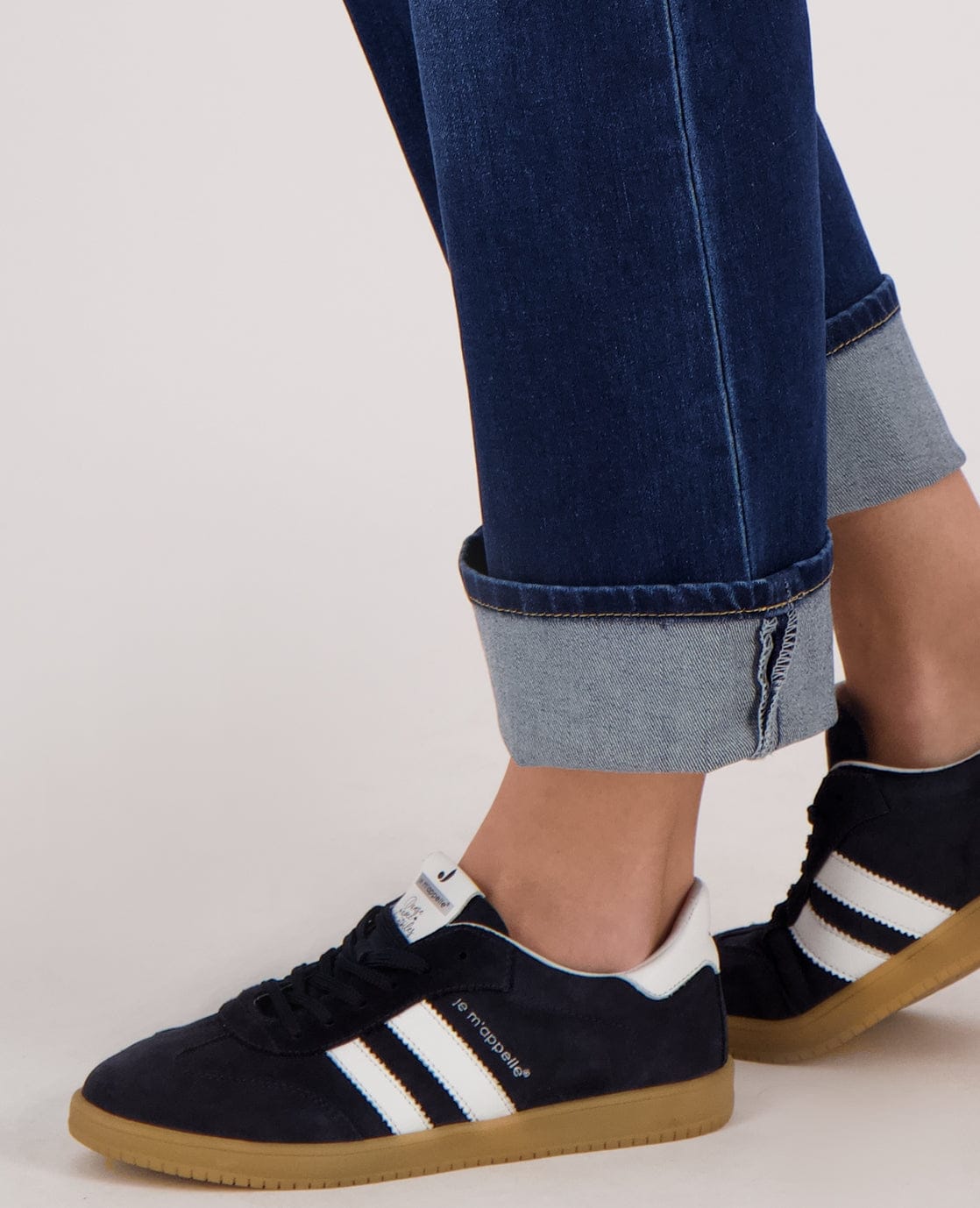 Je m'appelle Broeken Pant Straight Superstretch Denim | Dark Denim