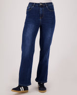 Je m'appelle Broeken Pant Straight Superstretch Denim | Dark Denim