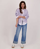 Je m'appelle Tops Blouse Doortje | Mauve/Wit