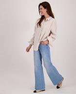 Je m'appelle Broeken Pant Straight Stretch Denim | Light Denim