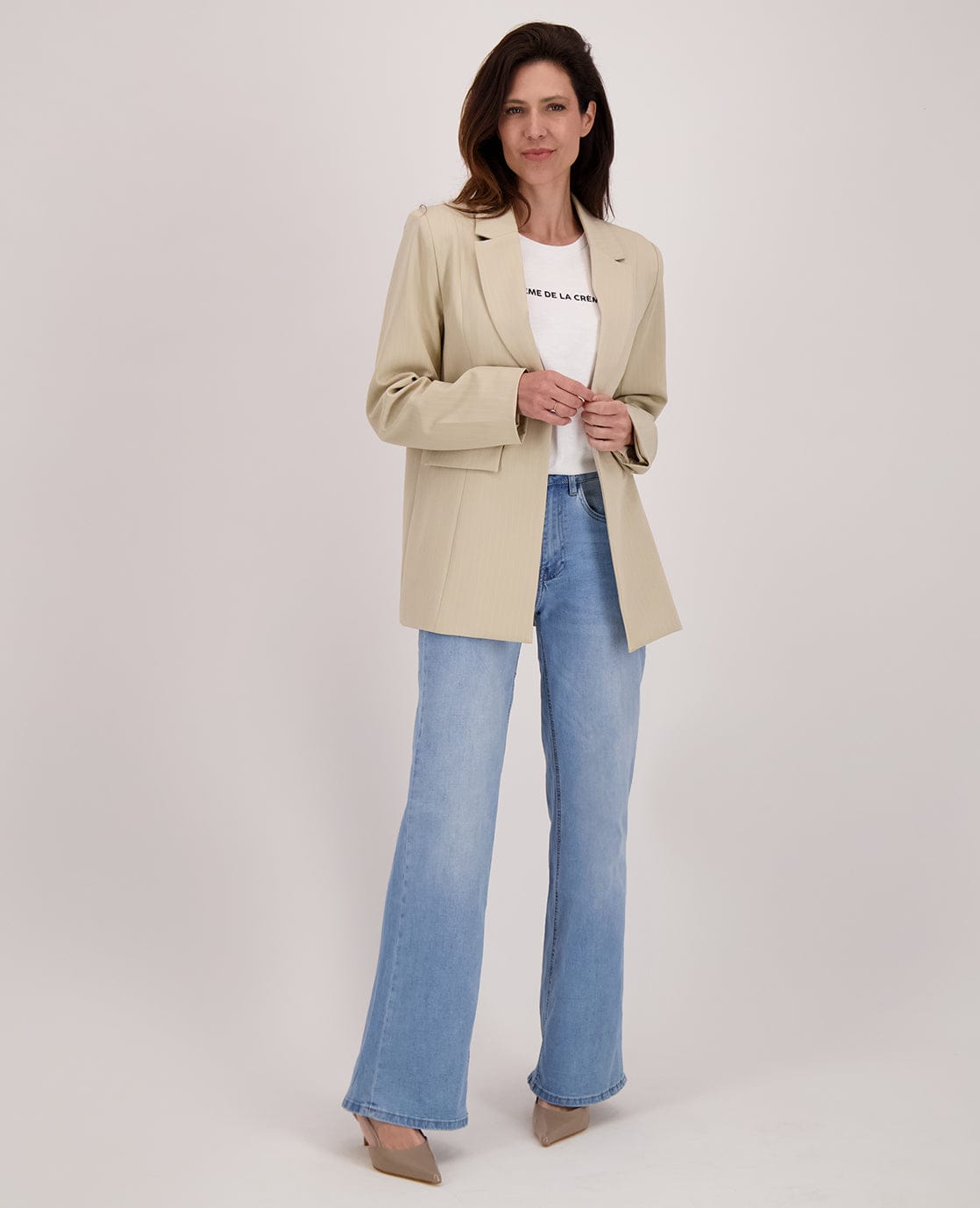 Je m'appelle Broeken Pant Straight Stretch Denim | Light Denim