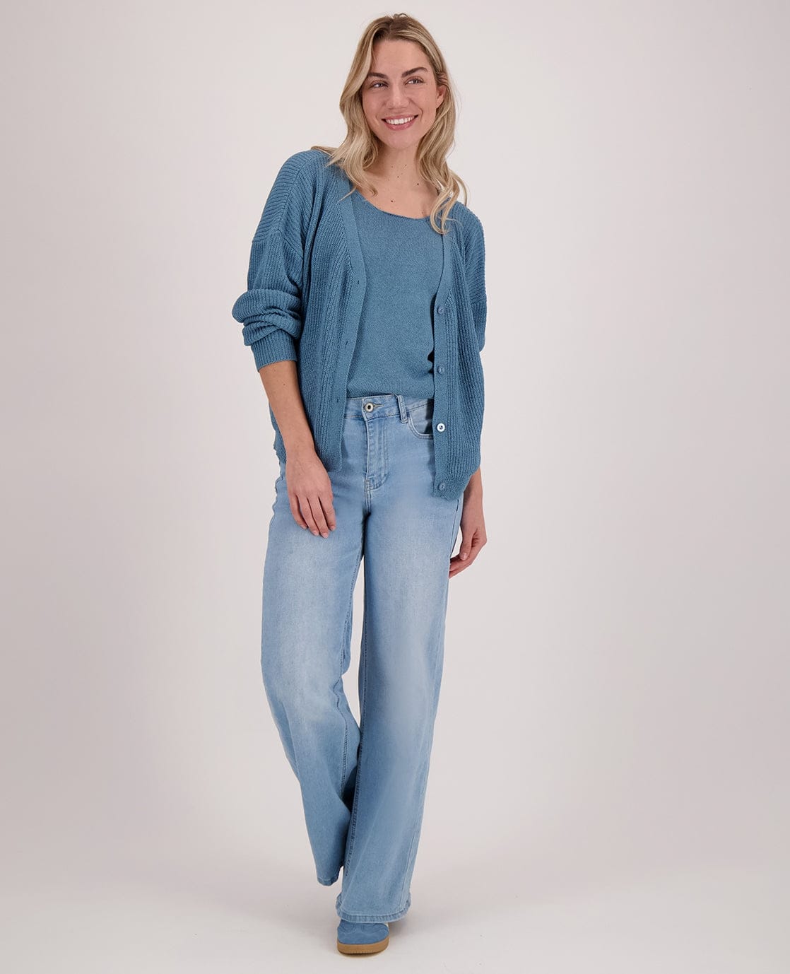 Je m'appelle Broeken Pant Straight Stretch Denim | Light Denim
