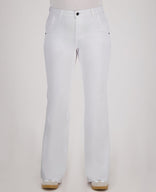 Je m'appelle Broeken Pant Flare Superstretch Denim | Wit