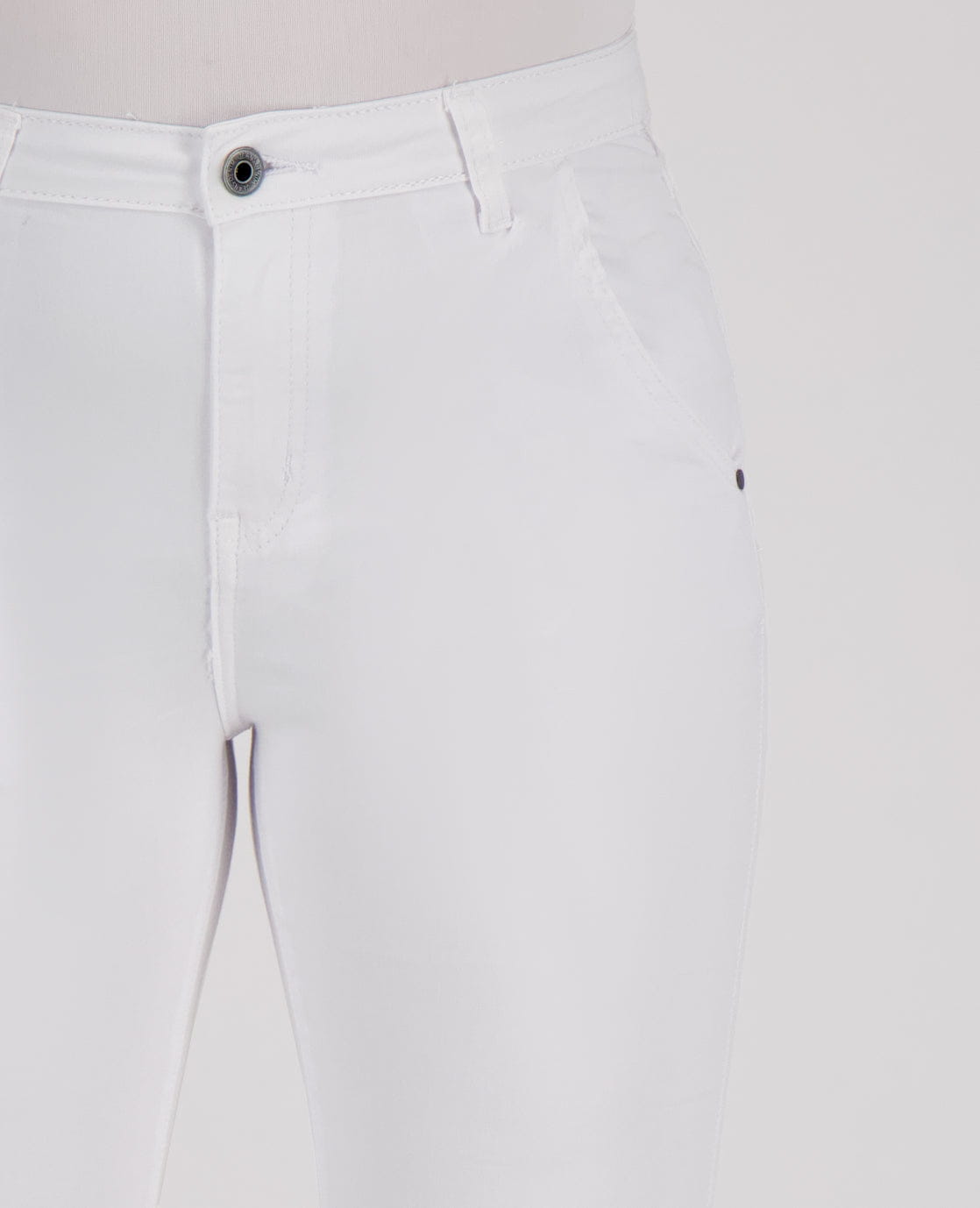 Je m'appelle Broeken Pant Flare Superstretch Denim | Wit