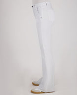 Je m'appelle Broeken Pant Flare Superstretch Denim | Wit