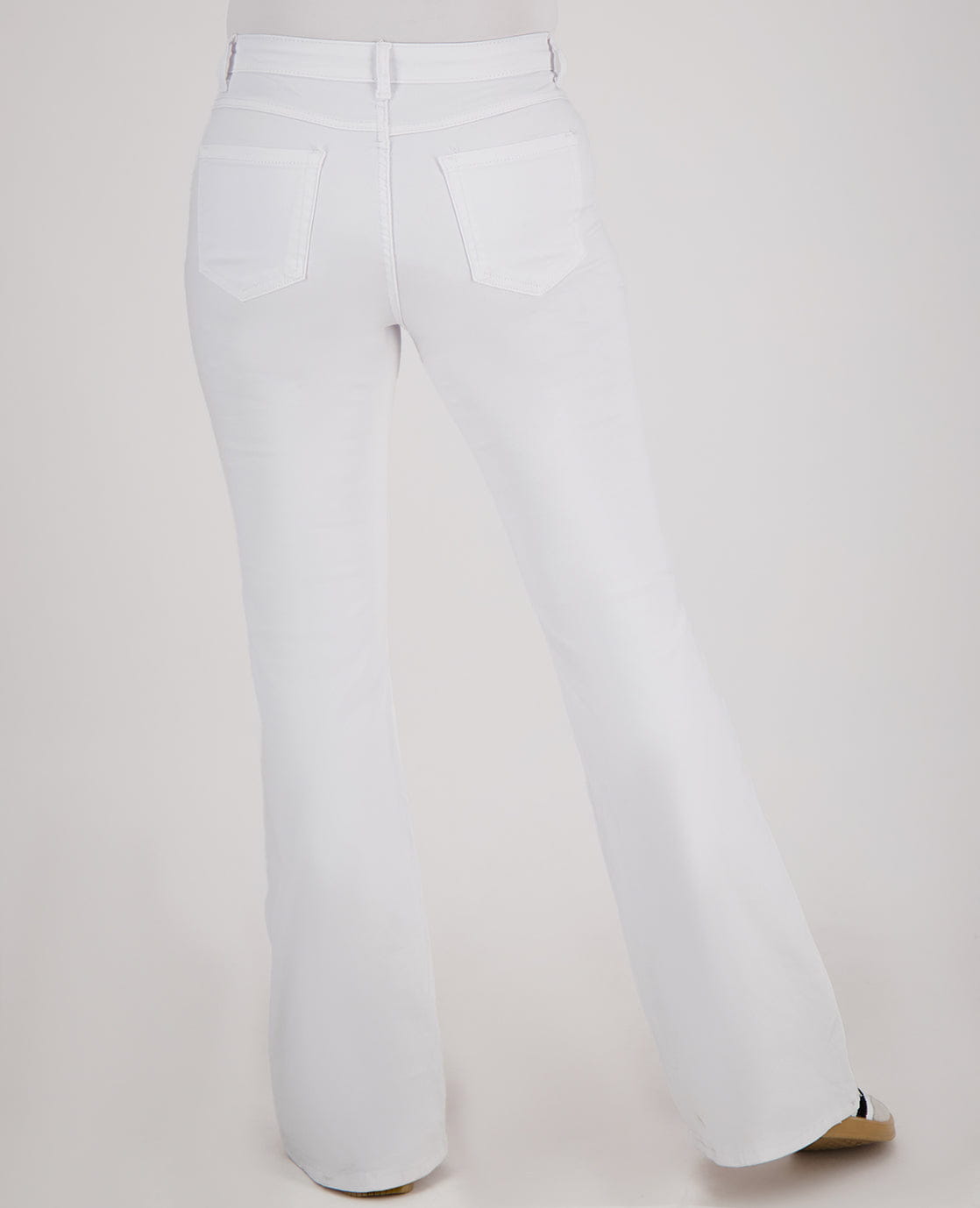 Je m'appelle Broeken Pant Flare Superstretch Denim | Wit