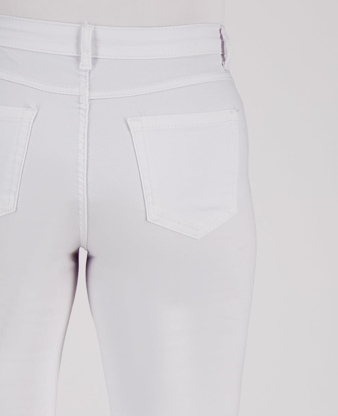 Je m'appelle Broeken Pant Flare Superstretch Denim | Wit