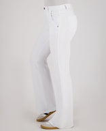 Je m'appelle Broeken Pant Flare Superstretch Denim | Wit