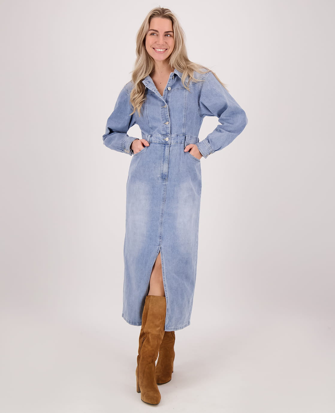 Je m'appelle Jurken Robe Superstretch Denim | Light Denim