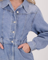 Je m'appelle Jurken Robe Superstretch Denim | Light Denim