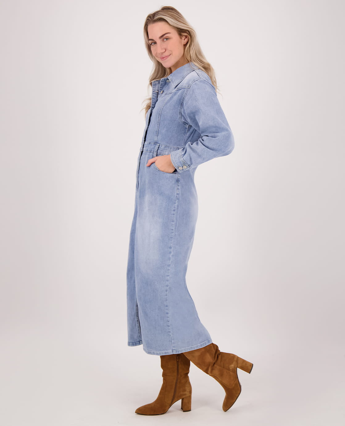 Je m'appelle Jurken Robe Superstretch Denim | Light Denim