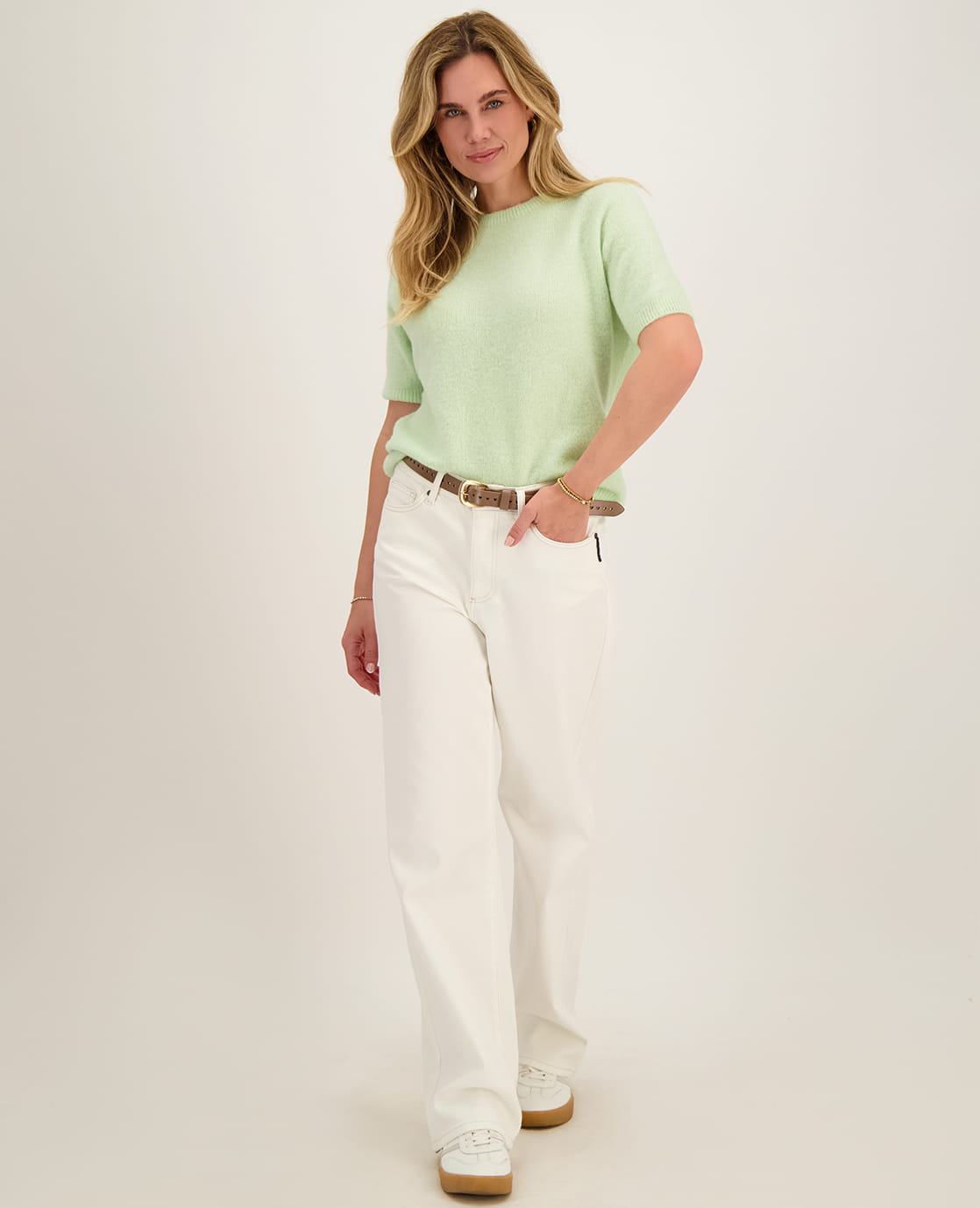 Je m'appelle Tops Pull Soleil | Lichtgroen