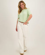 Je m'appelle Tops Pull Soleil | Lichtgroen