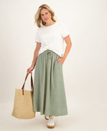 Je m'appelle Jurken Skirt Juul | Linen Green