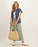 Je m'appelle Jurken Skirt Juul | Linen Green