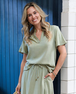 Je m'appelle Tops Linen Green / XS Top Juul | Linen Green