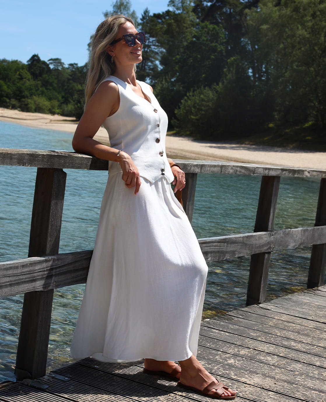 Je m'appelle Jurken Off White / XS Skirt Juul | Off White