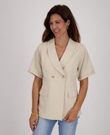 Je m'appelle Jassen Blazer Top Rana | Sahara Sand