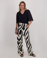 Je m'appelle Broeken Pant Straight | Dark Greige/Zwart