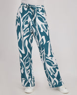 Je m'appelle Broeken Pant Straight | Petrol/Ecru