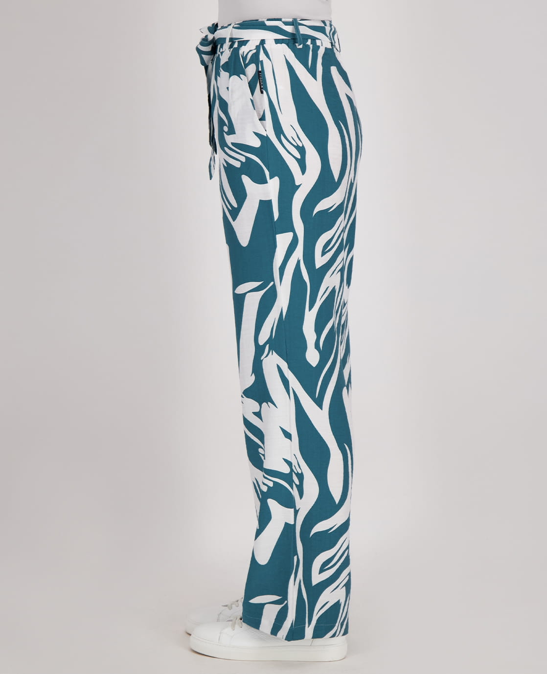 Je m'appelle Broeken Pant Straight | Petrol/Ecru