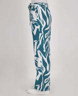 Je m'appelle Broeken Pant Straight | Petrol/Ecru