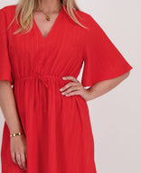 Je m'appelle Jurken Robe Luna | Coral Red