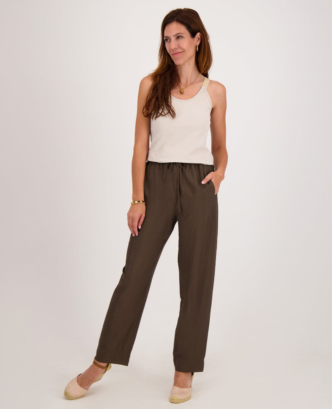 Je m'appelle Tops Tanktop | Dark Greige/Light Gold