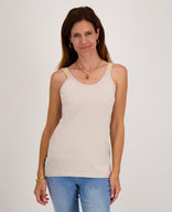Je m'appelle Tops Tanktop | Dark Greige/Light Gold