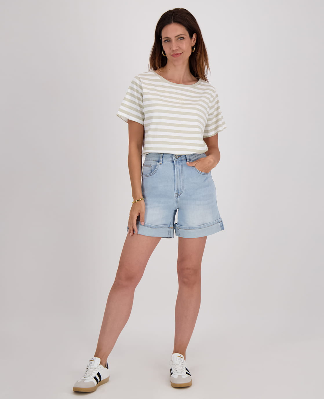 Je m'appelle Broeken Short Stretch Denim | Light Denim