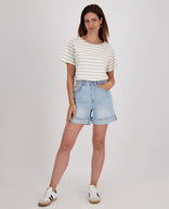 Je m'appelle Broeken Short Stretch Denim | Light Denim