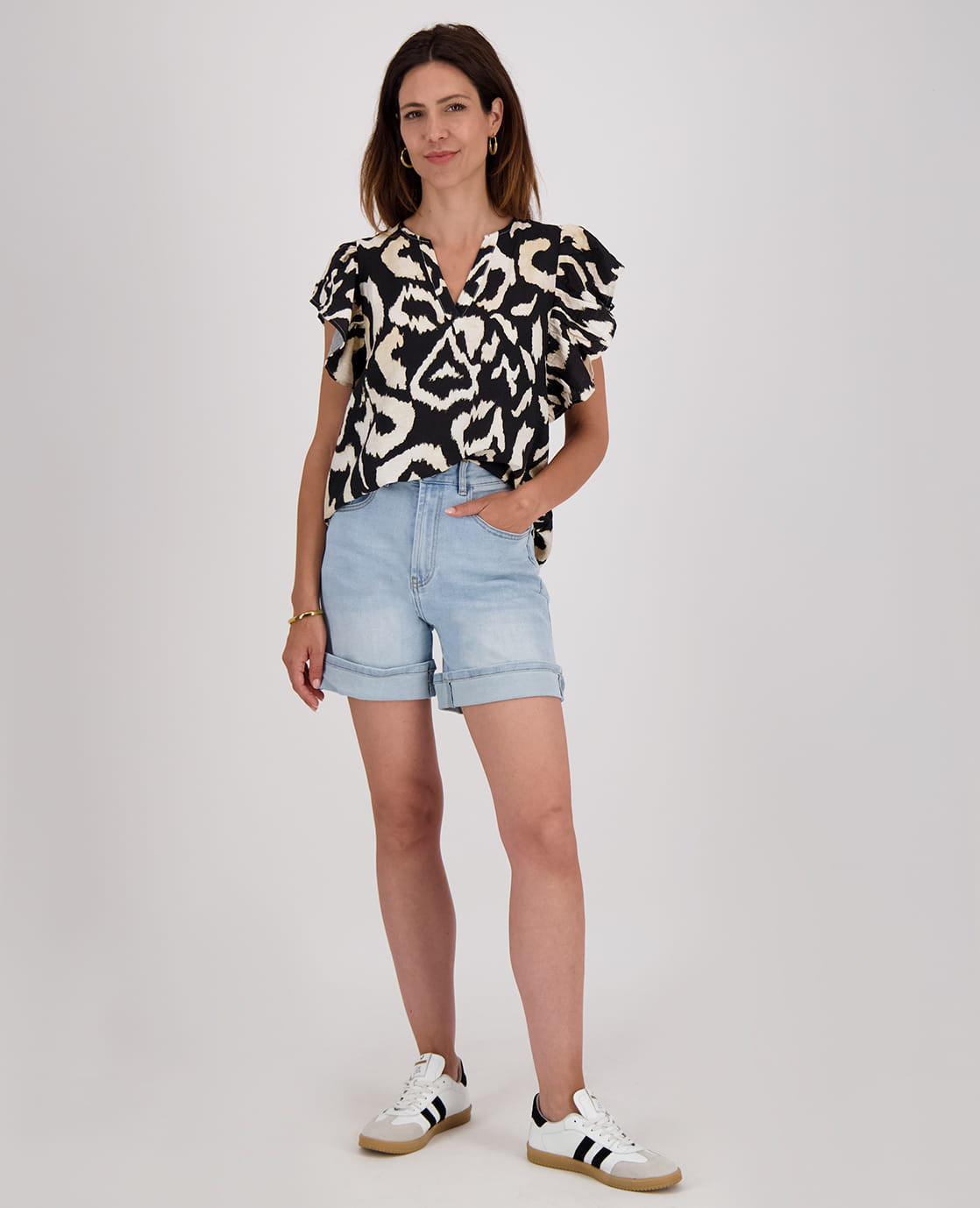 Je m'appelle Broeken Short Stretch Denim | Light Denim