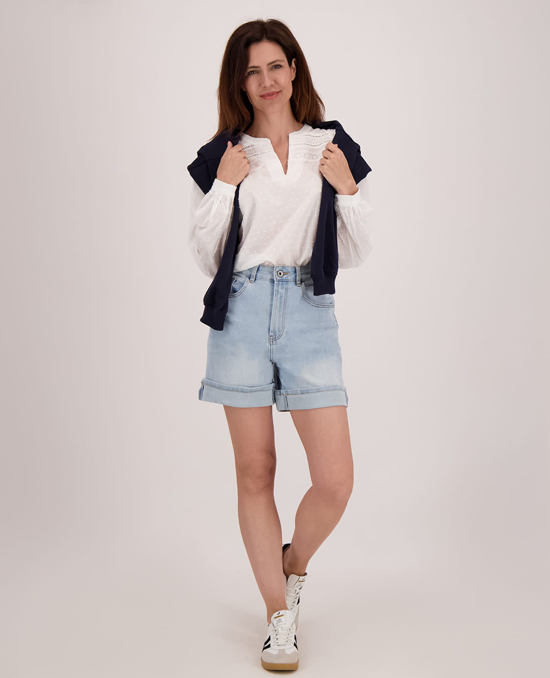 Je m'appelle Broeken Short Stretch Denim | Light Denim