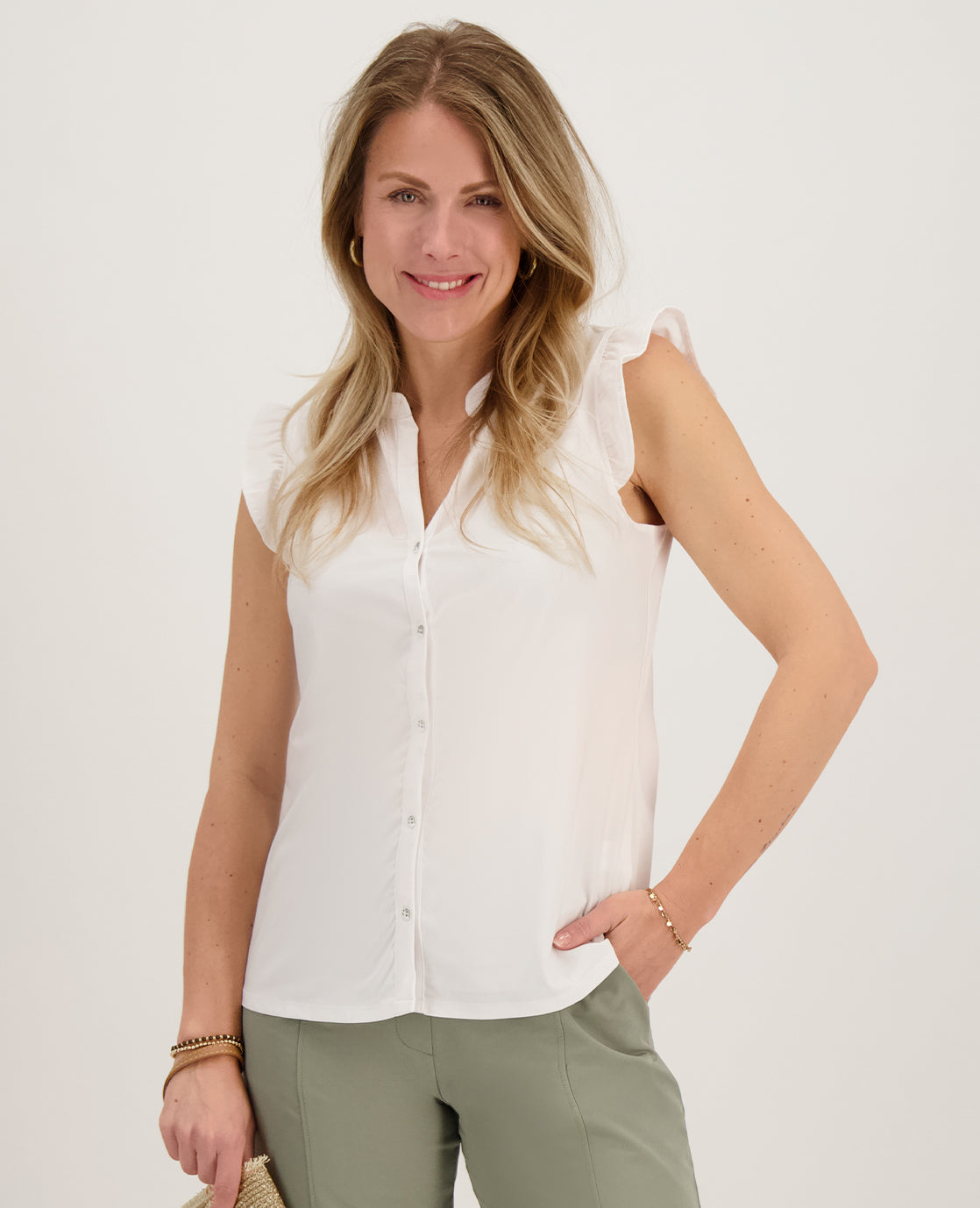 Blouse Ruffle Travel | Wit