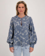 Je m'appelle Tops Blouse Paris | Blue Denim Washed