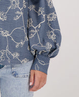 Je m'appelle Tops Blouse Paris | Blue Denim Washed