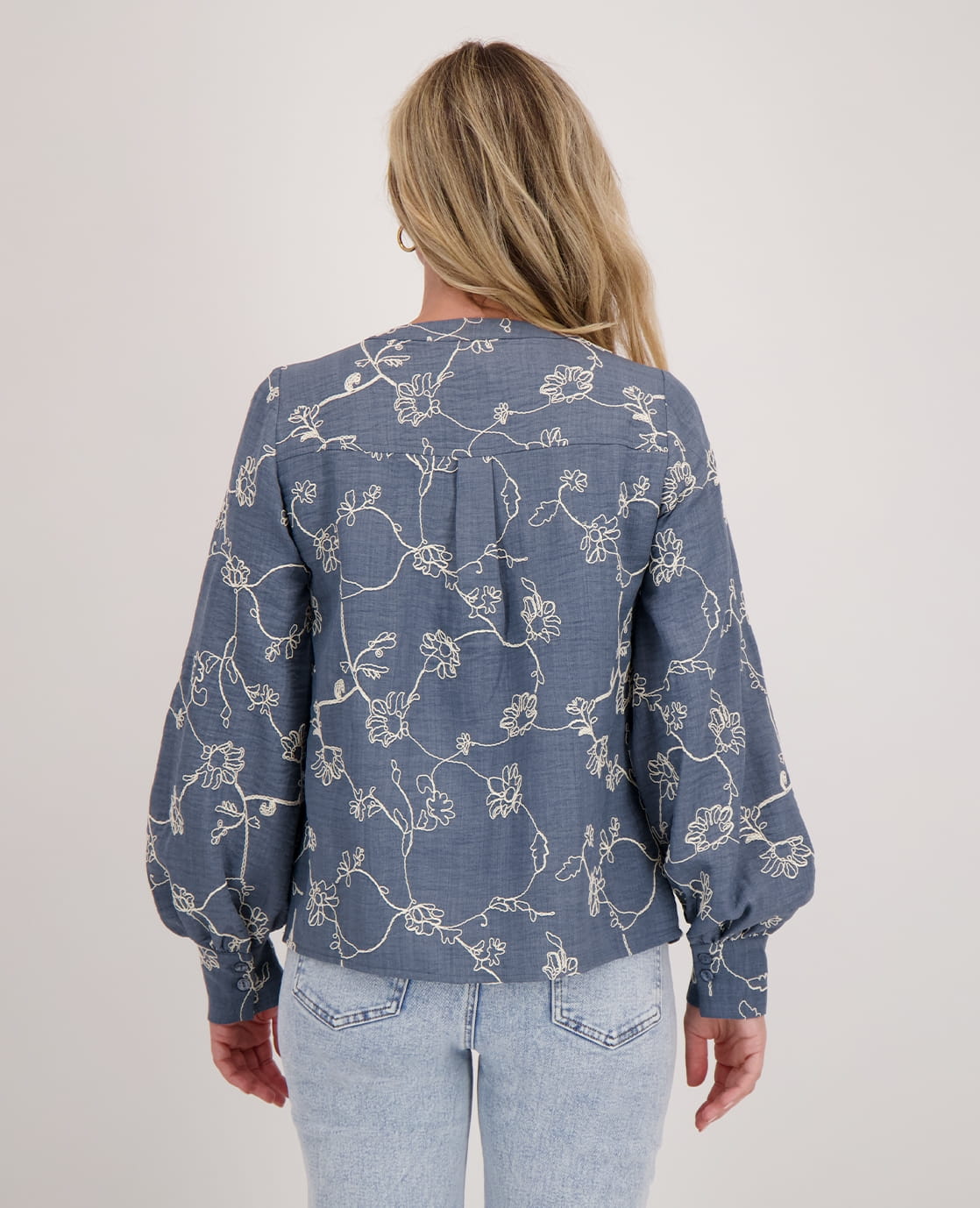 Je m'appelle Tops Blouse Paris | Blue Denim Washed