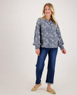 Je m'appelle Tops Blouse Paris | Blue Denim Washed