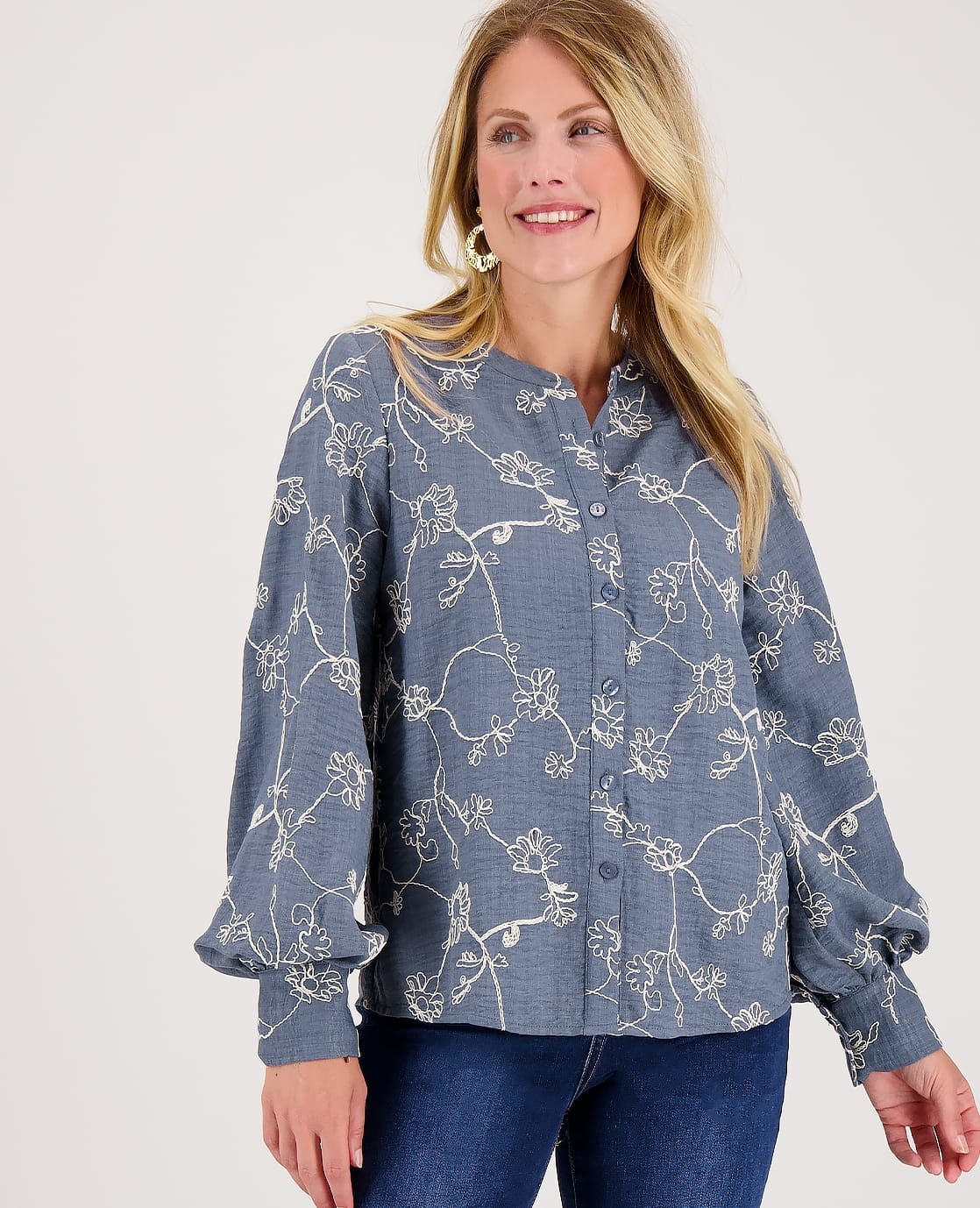 Je m'appelle Tops Blouse Paris | Blue Denim Washed