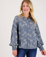 Je m'appelle Tops Blouse Paris | Blue Denim Washed